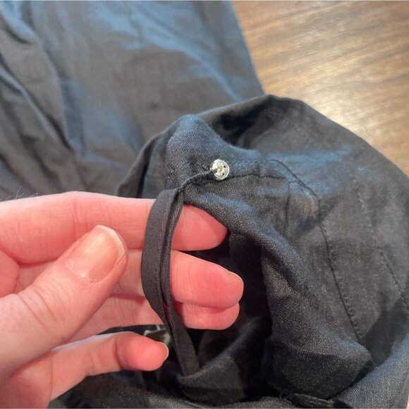 NWT J.Crew Women's Sz 6 Black Cerise Shirt-Dress Ramie A-Line Midi Lined CK661 - Picture 6 of 11